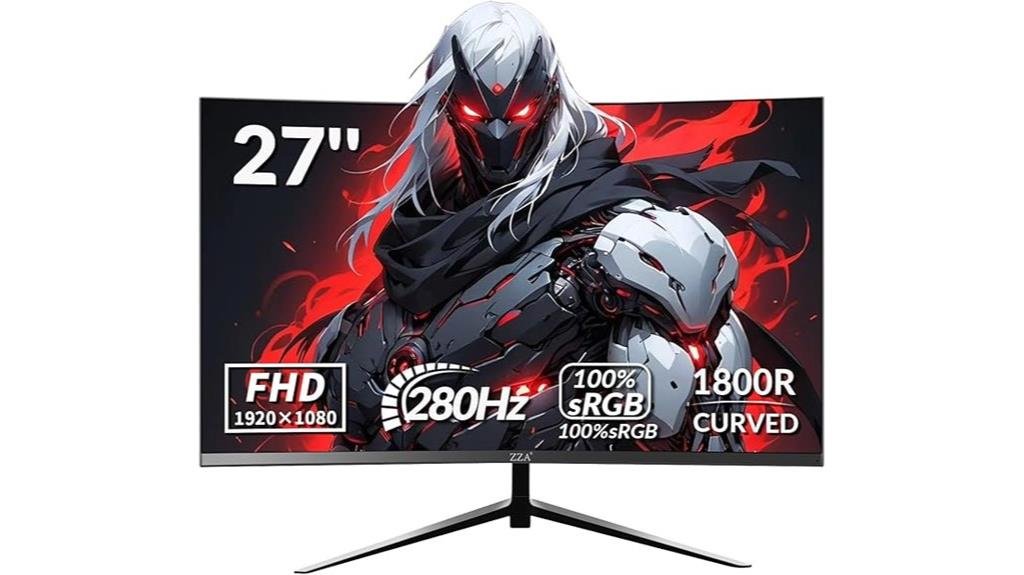 Monitor curvo de 27 polegadas com 240hz