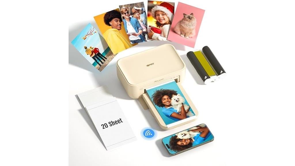Impressora fotográfica móvel colorida