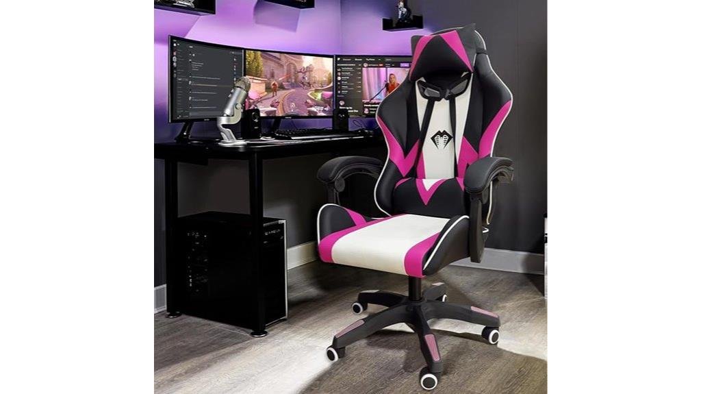 cadeira gamer com design ergonômico