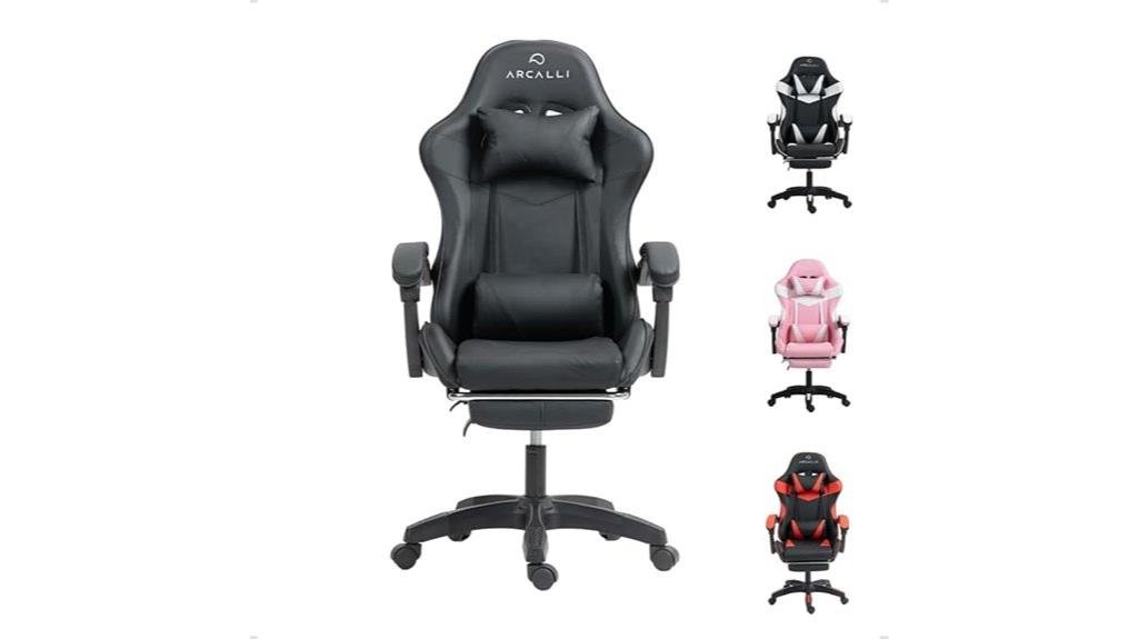 cadeira de jogos ergonômica preta