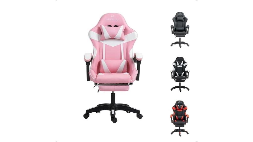 cadeira gamer ergonômica rosa