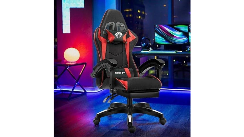 cadeira gamer ergonômica vermelha