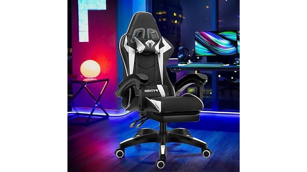 cadeira gamer branca ergonômica