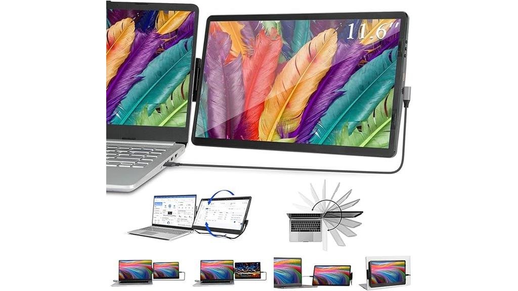 monitor portátil de 11,6 polegadas para laptop